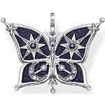 Reduzierte Hellblaue Sterne Thomas Sabo Kettenanhänger mit Insekten-Motiv aus Silber mit Spinell für Damen 