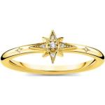 Goldene Sterne Thomas Sabo Vergoldete Ringe aus Silber für Damen Größe 58 