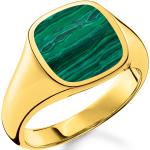 Grüne Elegante Edelsteinringe vergoldet mit Malachit für Damen 