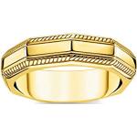 Goldene Thomas Sabo Rechteckige Goldringe vergoldet aus Gold mit Echte Perle für Herren Größe 58 