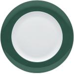 Grüne Runde Teller 18 cm aus Porzellan spülmaschinenfest 