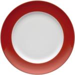 Rote Frühstücksteller 22 cm aus Porzellan 