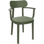 Olivgrüne Minimalistische Holzstühle gebeizt aus Buche mit Armlehne Breite 50-100cm, Tiefe 0-50cm 