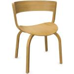 Hellbraune Moderne Thonet Designer Stühle lackiert aus Eiche mit Armlehne Breite 50-100cm, Höhe 50-100cm, Tiefe 50-100cm 