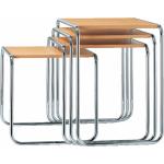 Hellbraune Moderne Thonet Rechteckige Design Tische gebeizt aus Buche stapelbar Breite 50-100cm, Höhe 0-50cm, Tiefe 0-50cm 
