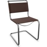 Schokoladenbraune Moderne Thonet Designer Stühle aus Leder Breite 0-50cm, Höhe 0-50cm, Tiefe 0-50cm 