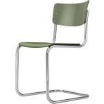 Olivgrüne Moderne Thonet Freischwinger Stühle 