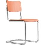 Rosa Moderne Thonet Freischwinger Stühle gebeizt aus Buche Breite 0-50cm, Höhe 0-50cm, Tiefe 0-50cm 