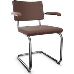 Dunkelbraune Moderne Thonet Stühle im Bauhausstil lackiert aus Filz gepolstert Breite 50-100cm, Höhe 50-100cm, Tiefe 50-100cm 