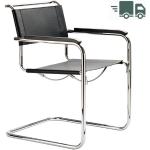 Silberne Thonet Bürostühle & Schreibtischstühle gebeizt aus Leder stapelbar Breite 50-100cm, Tiefe 50-100cm 