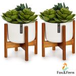 Grüne Moderne Pflanzkübel & Blumentöpfe aus Keramik mit Ständer 2-teilig 