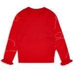 Reduzierte Rote Kinderweihnachtspullover aus Acryl maschinenwaschbar für Mädchen Größe 122 