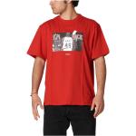Rote Throwback T-Shirts aus Baumwolle für Herren Größe XXL 