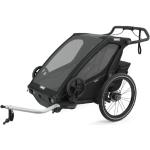 Thule Chariot Sport Zweisitzer Fahrradanhänger - Mitternachtsschwarz für Sport und Komfort