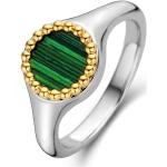 Reduzierte Dunkelgrüne Ti Sento Bicolor Ringe aus Silber mit Malachit für Damen Größe 50 
