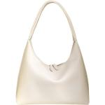 Weiße Vintage Kleine Handtaschen aus Leder mit Innentaschen für Damen 