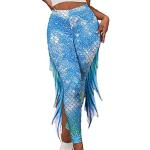 Himmelblaue Meerjungfrau-Kostüme für Damen Größe M 