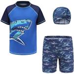 Sportbadeanzüge & Schwimmanzüge für Kinder mit Hai-Motiv aus Gummi Größe 146 3-teilig 