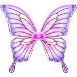 Lila Schmetterlingsflügel für Kinder Einheitsgröße 