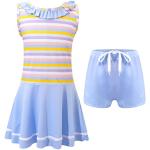 Blaue Motiv Sportbadeanzüge & Schwimmanzüge für Kinder mit Blumenmotiv mit Rüschen für Mädchen Größe 146 für den für den Winter 