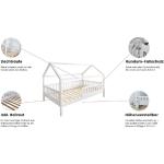Weiße Minimalistische Ticaa Hausbetten aus Massivholz 120x200 