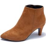 Spitze High Heel Stiefeletten & High Heel Boots mit Reißverschluss aus Veloursleder für Damen Größe 42 für den für den Herbst 