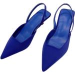 Blaue Elegante Slingback Pumps mit Riemchen für Damen Größe 43 zum Abschlussball 