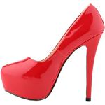 Rote Elegante High Heels & Stiletto-Pumps wasserdicht für Damen Größe 42 zur Hochzeit 