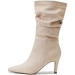 Aprikose Elegante High Heel Stiefeletten & High Heel Boots mit Schnalle aus Veloursleder für Damen Größe 39 für den für den Herbst 