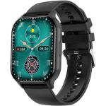 Reduzierte Schwarze Wasserdichte Quadratische Smartwatches aus Glas mit Touchscreen-Zifferblatt mit Bluetooth für Herren zum Fitnesstraining 