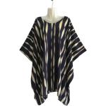 Batik Boho Tunika-Blusen mit Fransen aus Viskose für Damen Größe XL für den für den Sommer 
