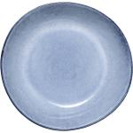 Blaue Moderne Bloomingville Sandrine Runde Suppenteller aus Steingut mikrowellengeeignet 