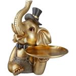 Goldene 16 cm Gilde Elefanten Figuren matt 