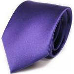 Reduzierte Violette Unifarbene Business TigerTie Krawatten-Sets aus Satin für Herren 
