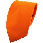 Reduzierte Pastellorange Unifarbene Business TigerTie Krawatten-Sets aus Satin für Herren 