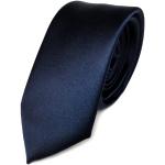 Reduzierte Marineblaue Unifarbene Business TigerTie Krawatten-Sets aus Satin für Herren 