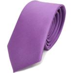 Reduzierte Fliederfarbene Unifarbene Business TigerTie Krawatten-Sets aus Satin für Herren 