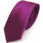 Reduzierte Magentafarbene Unifarbene Business TigerTie Krawatten-Sets aus Satin für Herren 