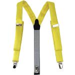 Gelbe Unifarbene TigerTie Clip-Hosenträger aus Polyester für Herren Größe M 