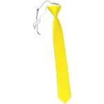 Neongelbe Unifarbene TigerTie Krawatten-Sets aus Spitze für Herren 