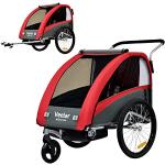 Tiggo VS 2 in 1 Kinderanhänger Fahrradanhänger Anhänger mit Buggy Set + Federung 60302-01 ROT