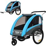 Tiggo VS 2 in 1 Kinderanhänger Fahrradanhänger Anhänger mit Buggy Set + Federung 60302-03 BLAU