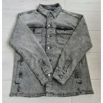 Graue Langärmelige Tigha Herrenjeanshemden aus Baumwollmischung Größe M 