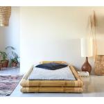Tikamoon Massivholzbett »Futonbett Bett aus Bambus 90 x 190 cm mit Lattenro«, beige