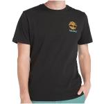 Schwarze Langärmelige Timberland Bio T-Shirts aus Baumwolle für Herren Größe S 