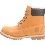 Timberland Boots & Stiefeletten - 6in Premium Shearling Lined WP Boot - in dark yellow - für Damen - aus Lammfell & Gummi & Leder & Nubuk - Gr. 38