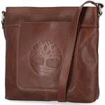 Braune Timberland Lederhandtaschen mit Reißverschluss aus Leder mit Außentaschen für Damen 