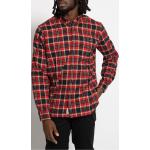 Reduzierte Rote Karo Timberland Button Down Kragen Regular Fit Hemden aus Baumwolle für Herren Größe L 