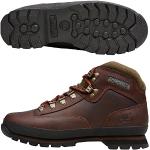Dunkelbraune Timberland Euro Hiker Outdoor Schuhe mit Schnürsenkel in Breitweite aus Leder für Herren Größe 39,5 