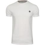 Reduzierte Weiße Kurzärmelige Timberland Rundhals-Ausschnitt T-Shirts aus Baumwolle für Herren für den für den Sommer 